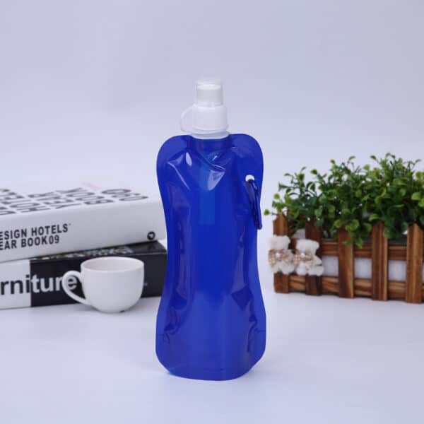 Foldable 16 oz PE Water Bottle w/Strap - 图片 6