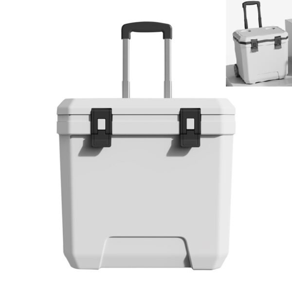 Outdoor Camping Insulated Cooler with Wheels and Telescoping Handle 24L - Image 6