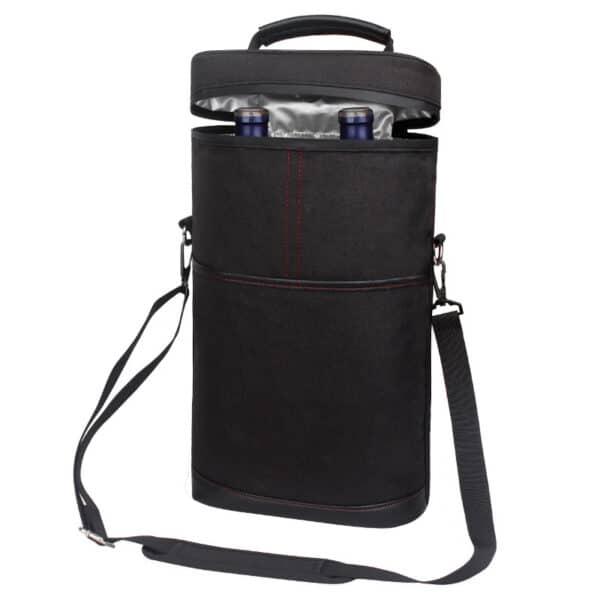 Wine Bottle Travel Cooler 2-Bottle Insulated Tote Bag - 图片 6