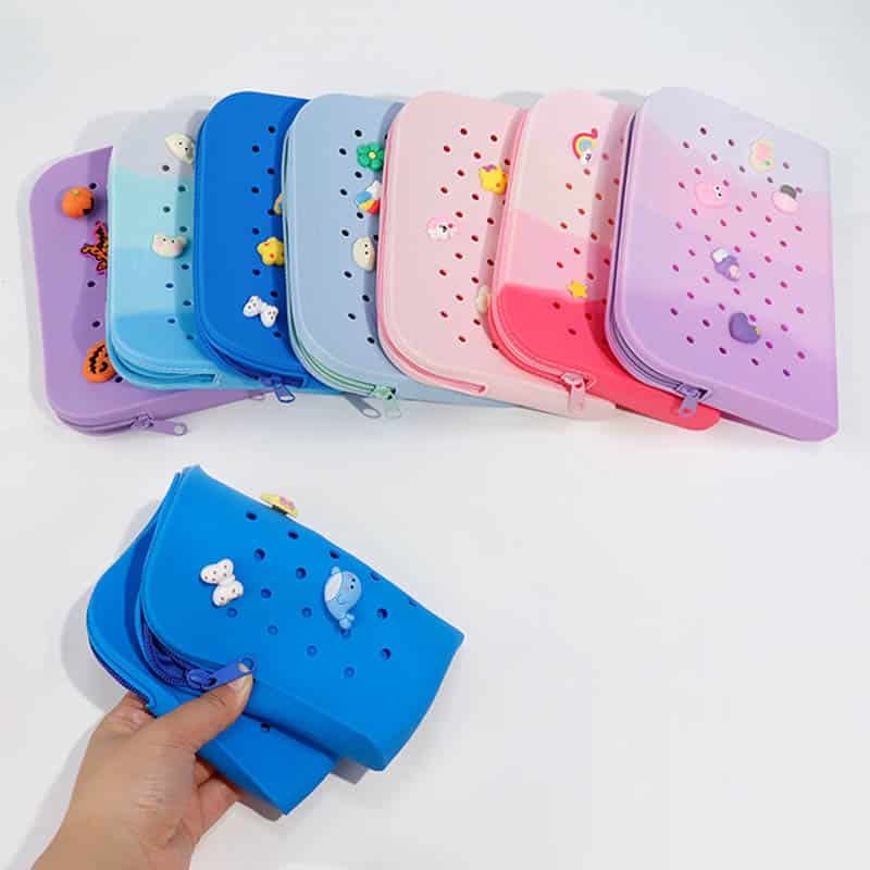 Silicone Pencil Case With Rhombus Pattern - Image 6