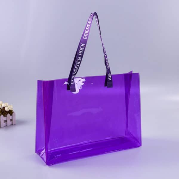 Custom Size PVC Shoulder Bag Clear Waterproof Tote Bag - 图片 6