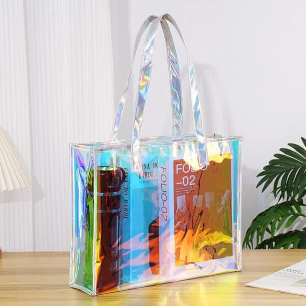 PVC Clear Jelly Illusion Tote Bag - 图片 6