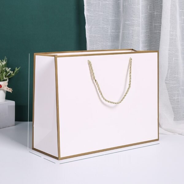 Customized White Card Gift Paper Bags - 图片 6