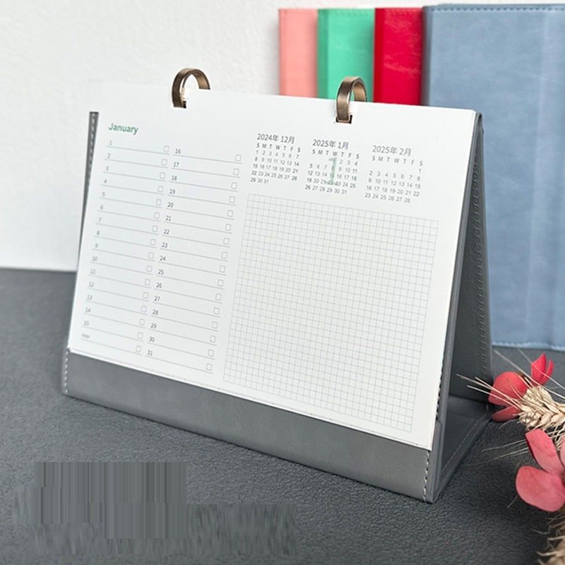Business Leather Wallet Folding Calendar - 图片 6