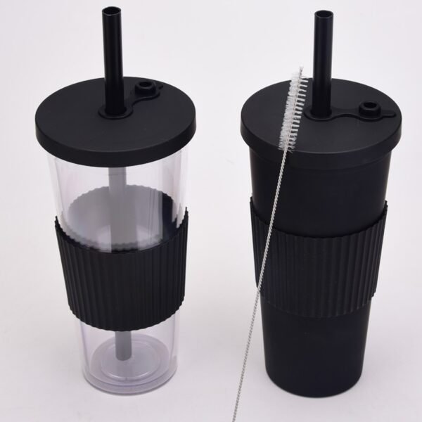 Double Plastic Bottle with Straw Cup Holder 24oz - 图片 7