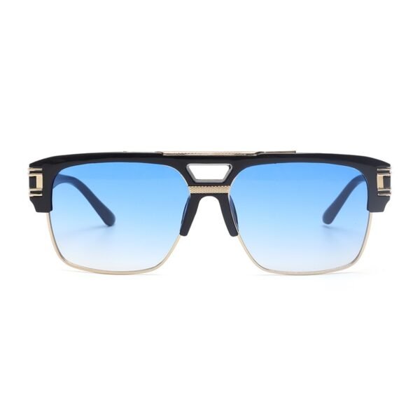 Square Frame Retro Dazzle Reflective Sunglasses - Image 7