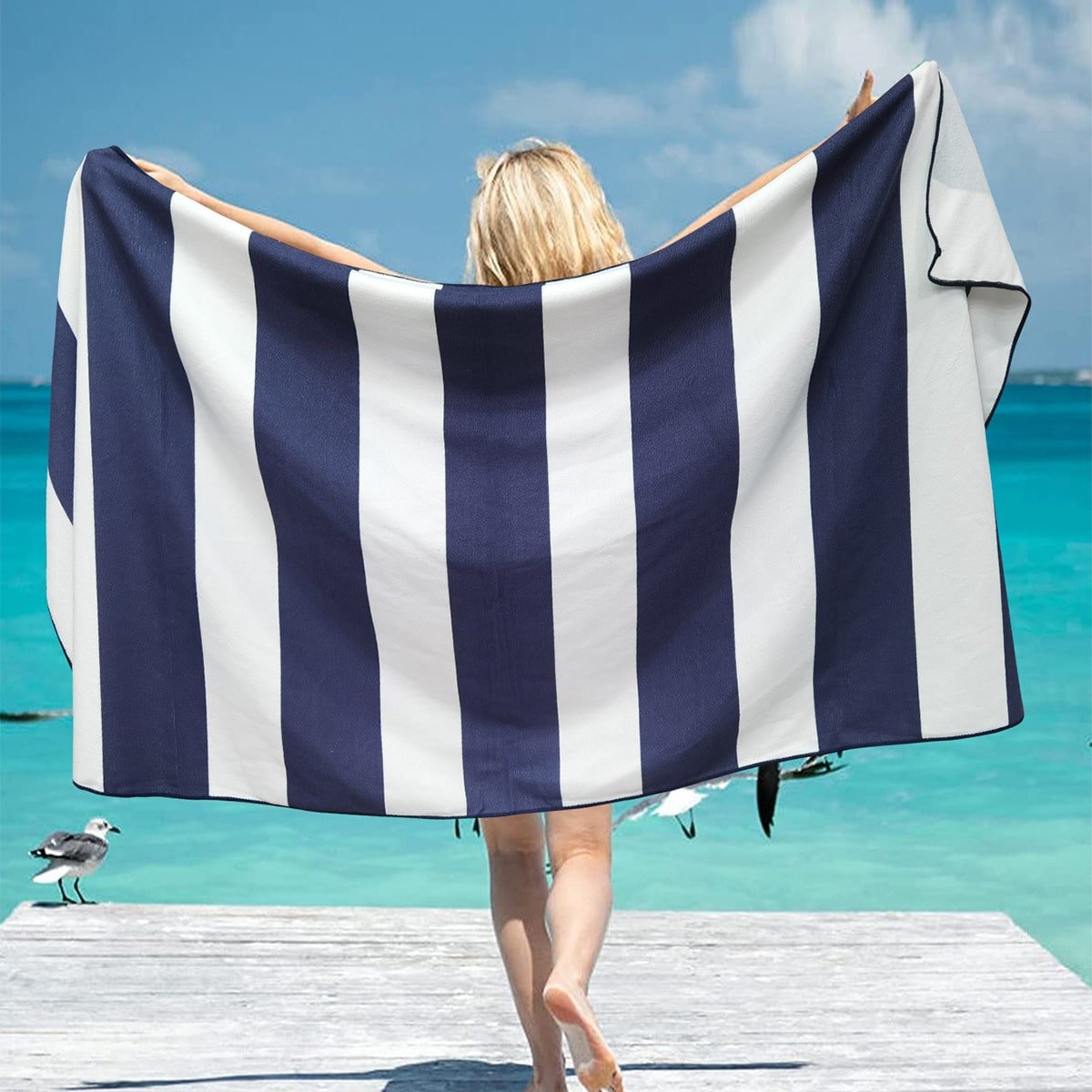 Double-Sided Microfiber Beach Towel - 图片 7