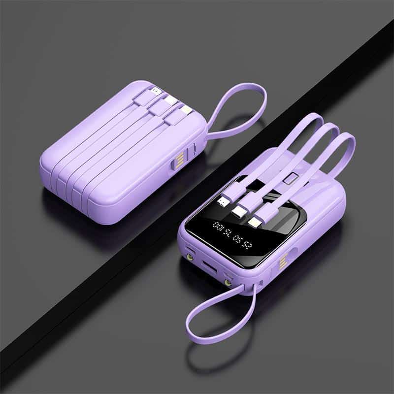 Mini Power Bank 20w Fast Charger With 4 Cables - 图片 7