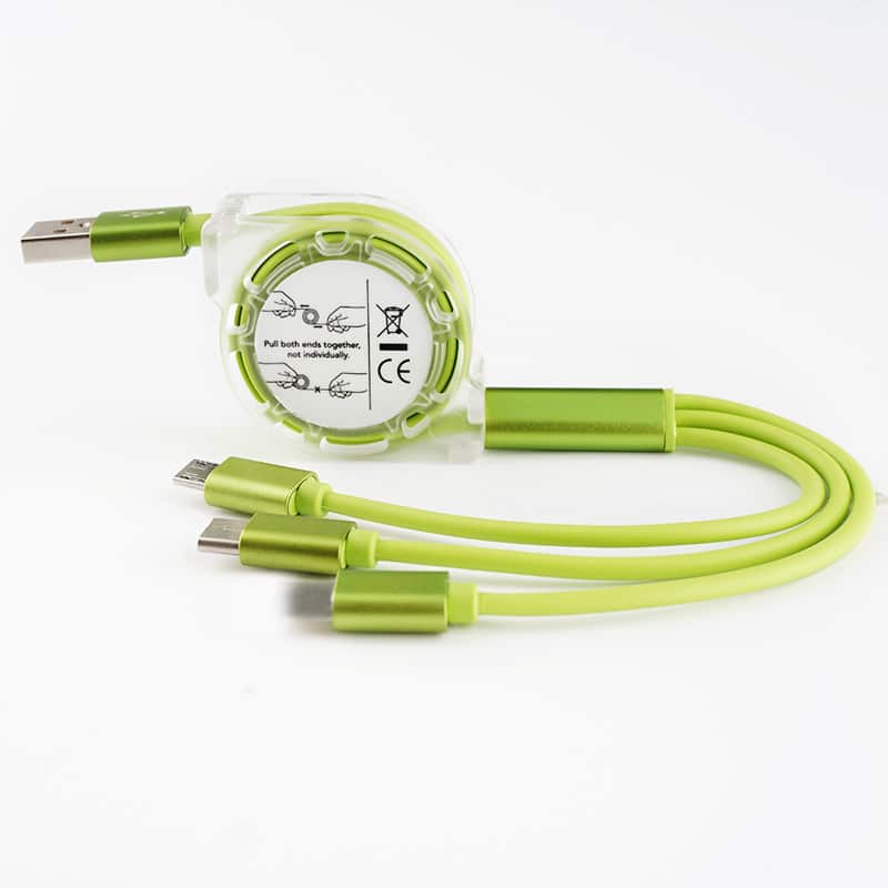 Retractable Promotional 4-in-1 Charging Cable - 图片 7