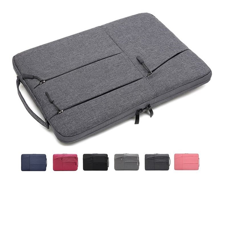 Oxford Fabric Multi-Pocket Fleece Laptop Sleeve - Image 7