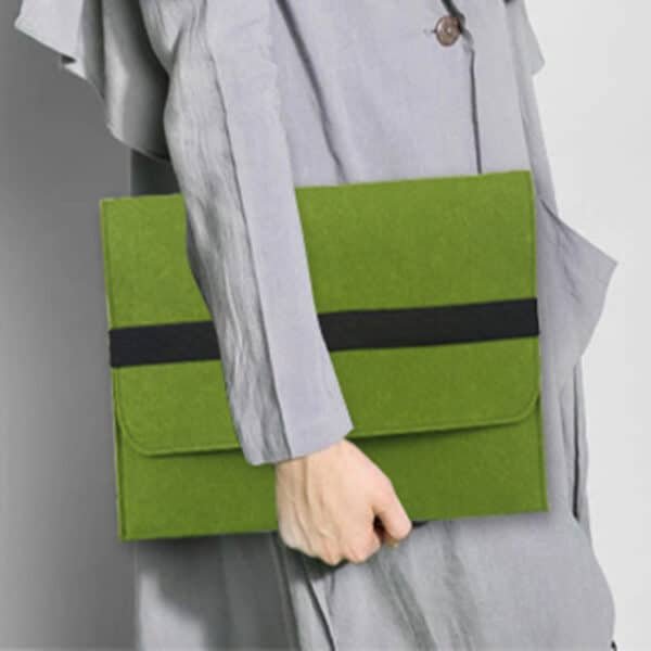Felt Fabric Strap Large Size Laptop Sleeve - Image 7