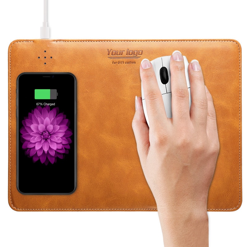 PU Leather Wrist Rest Mouse Pad - 图片 7