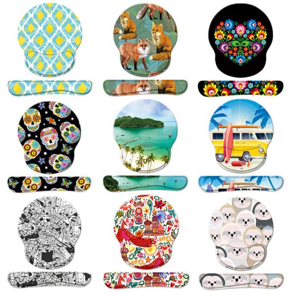 Keyboard and Wrist Mouse Pad Set-Full Color - 图片 7