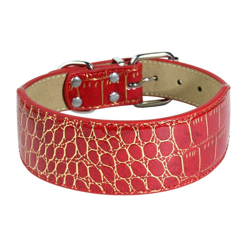 Large Dog Crocodile Pattern Pet Collar - 图片 7