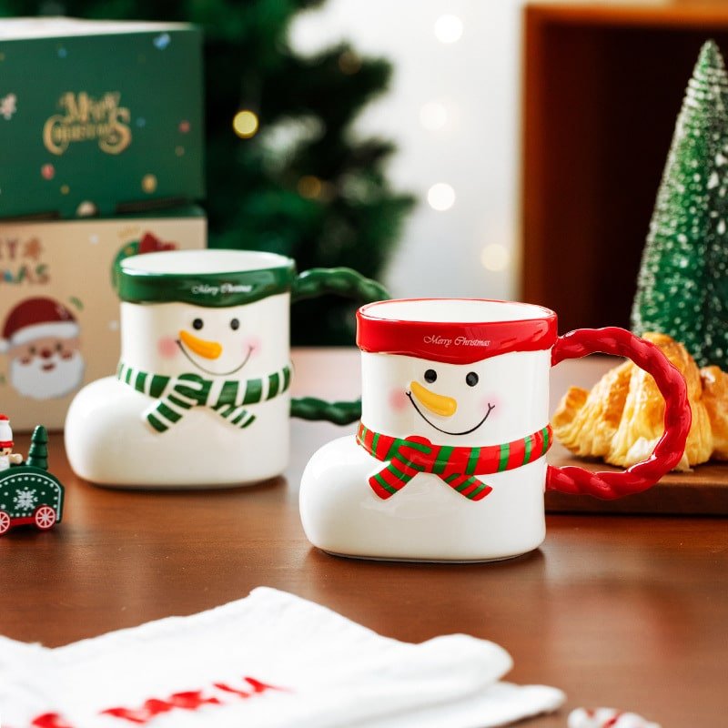 Snowman Stocking-Shaped Ceramic Mug - 图片 7