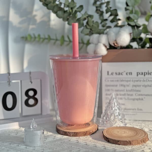 Double-Layer PS Straw Cup in 24oz - Image 7