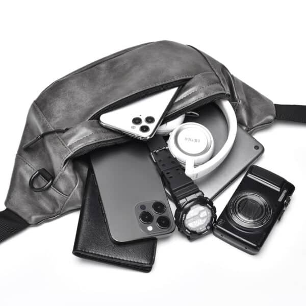 Minimalist PU Leather Waterproof Fanny Pack - 图片 7