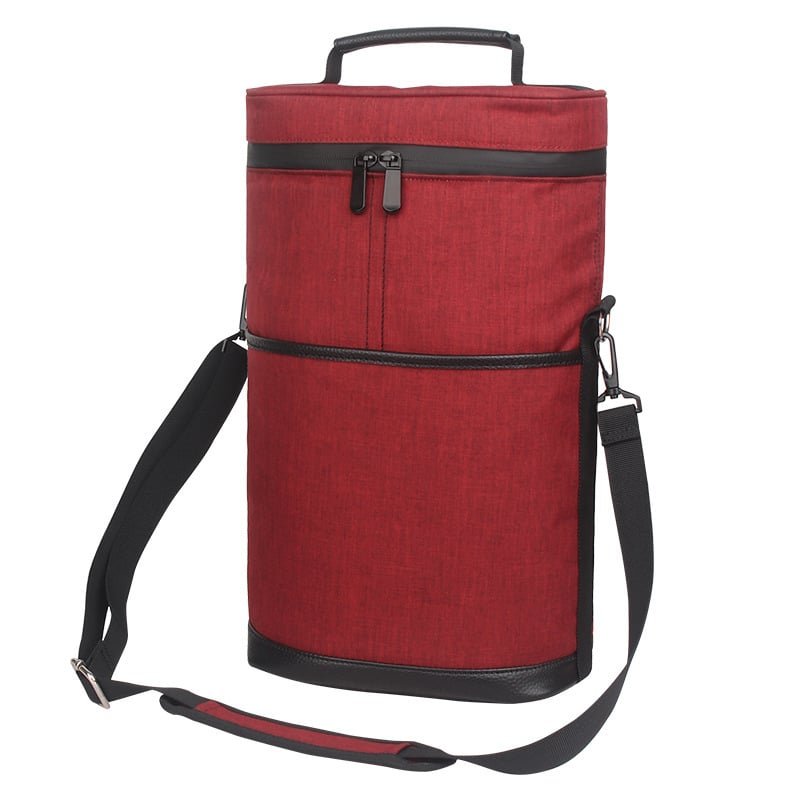 Wine Bottle Travel Cooler 2-Bottle Insulated Tote Bag - 图片 7