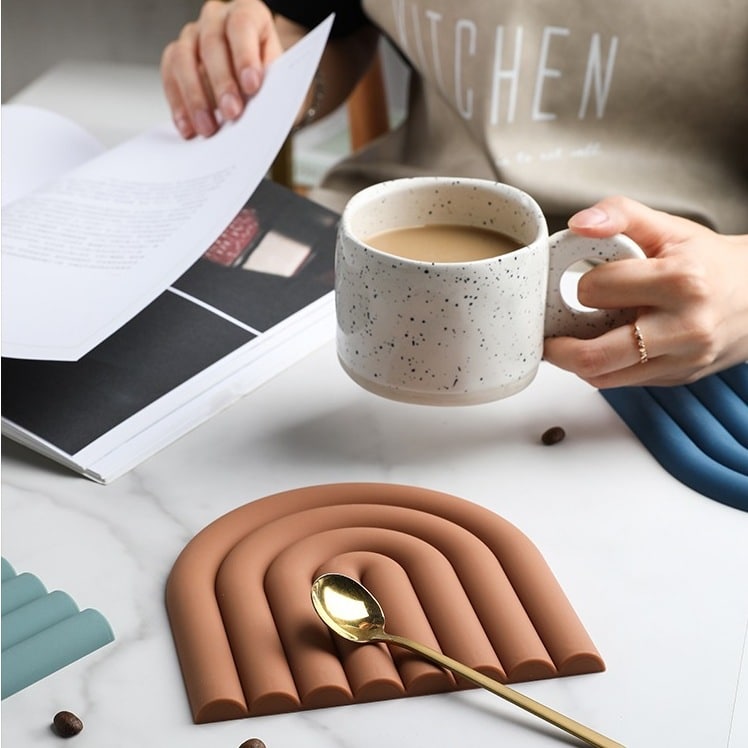 Thickened Rainbow Silicone Heat Pad with Custom Logo - 图片 7