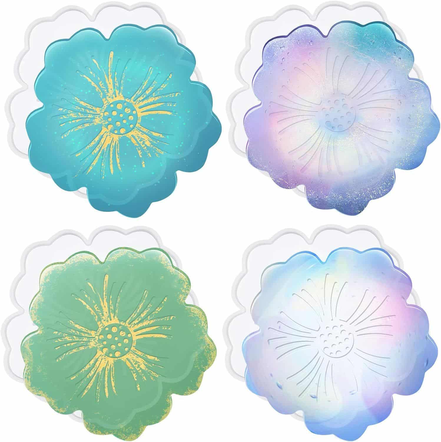 Petal Shaped Silicone Coaster with Custom Logo - 图片 7
