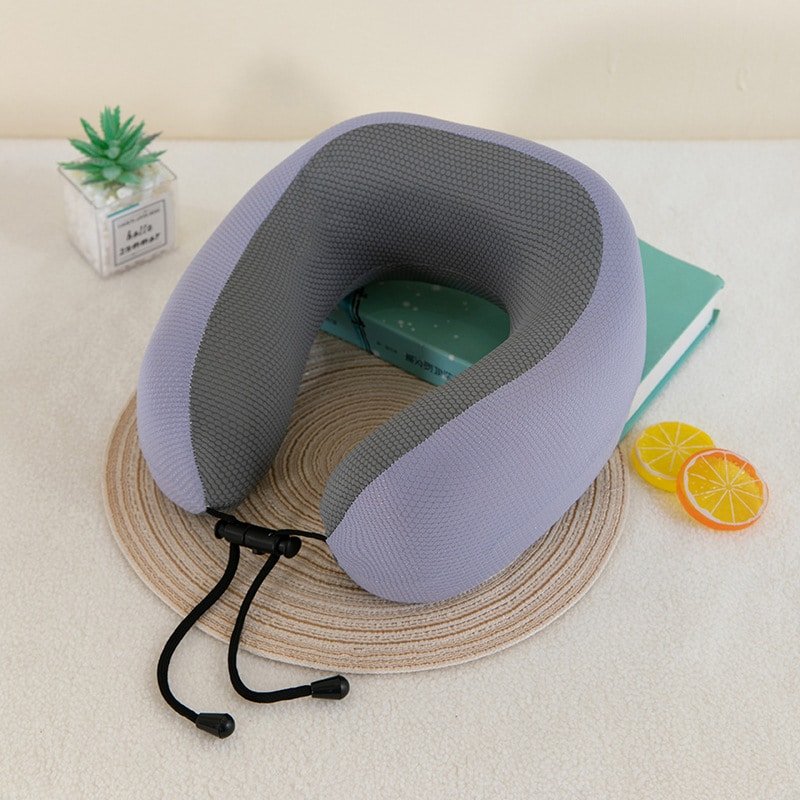 Memory Foam U-shaped Printed Logo Wholesale Office Napping Pillow - Image 7