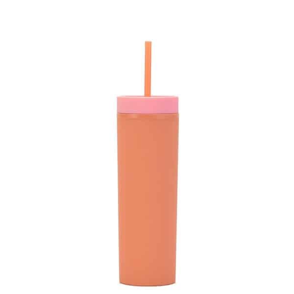 Double Straight Straw Cup Macaron-color Water Bottle - 图片 7