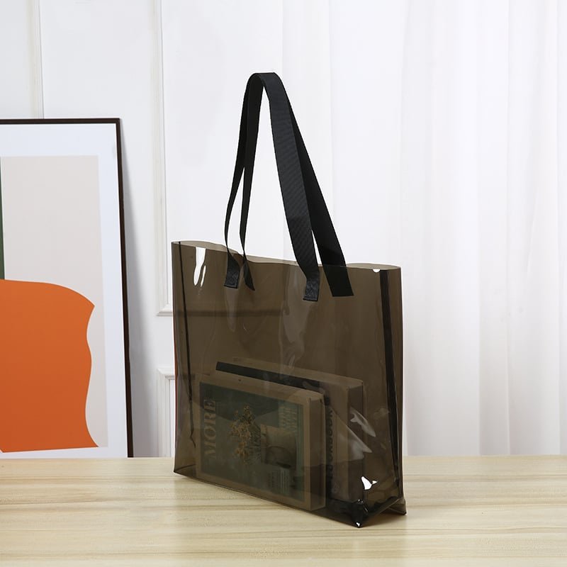 Custom PVC Beach Bag Semi-Clear Jelly Tote Bag - 图片 8