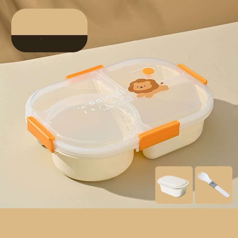Plastic Cartoon Four Compartments Lunch Box - 图片 8