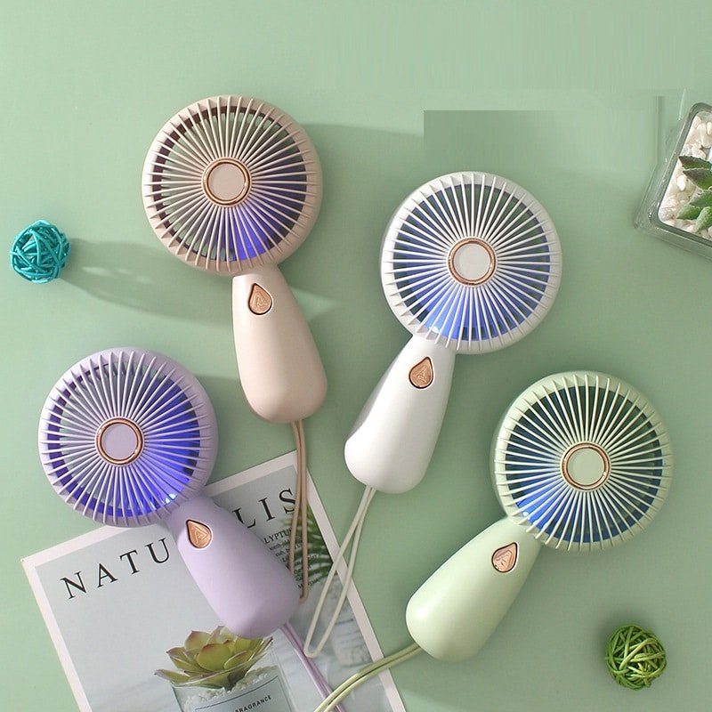 Simple Handheld Small Fan with LED - 图片 8