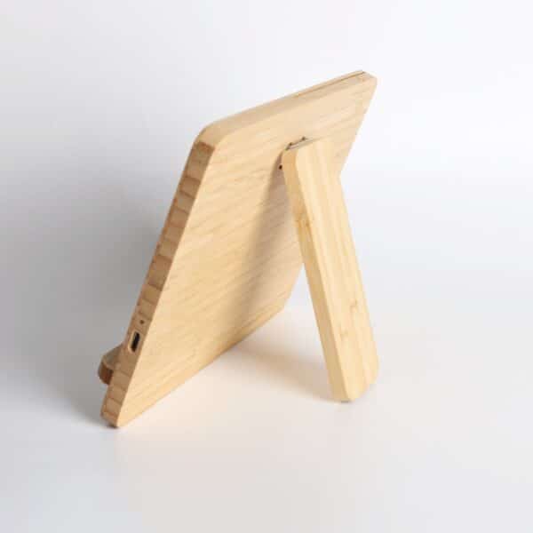 Desktop Photo Frame Bamboo Wireless Charger - 图片 8